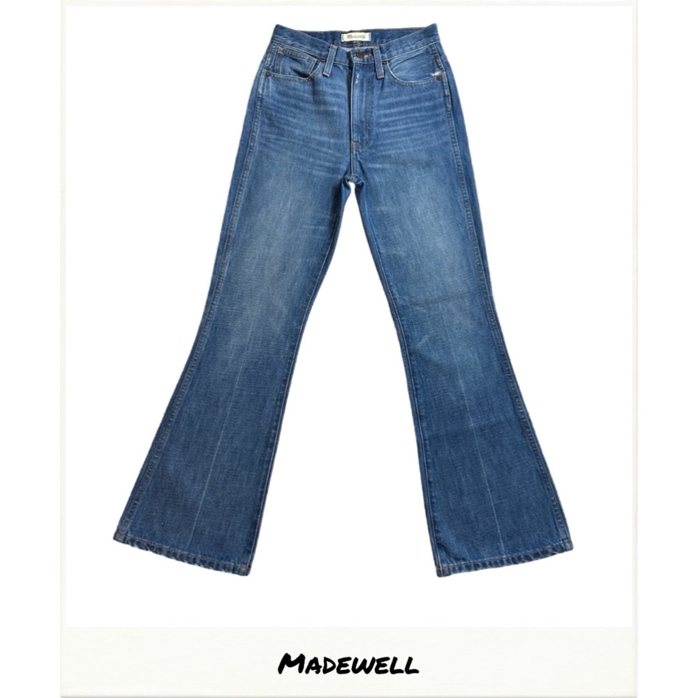 Madewell Jeans Women's Rigid Flare Denim Blue Cowgirl Bottom 100% Cotton Size 24